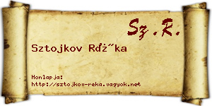 Sztojkov Réka névjegykártya